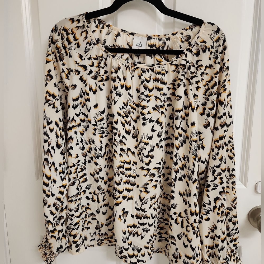 Cabi Printed Round Trip Blouse #4355